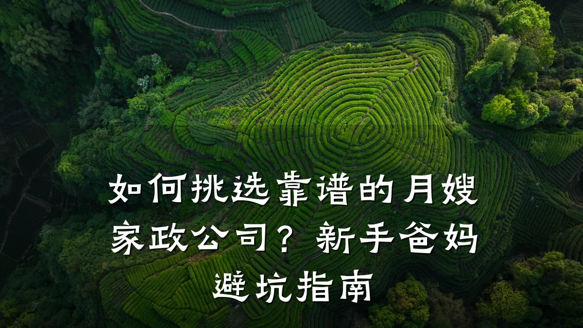 如何挑选靠谱的月嫂家政公司？新手爸妈避坑指南