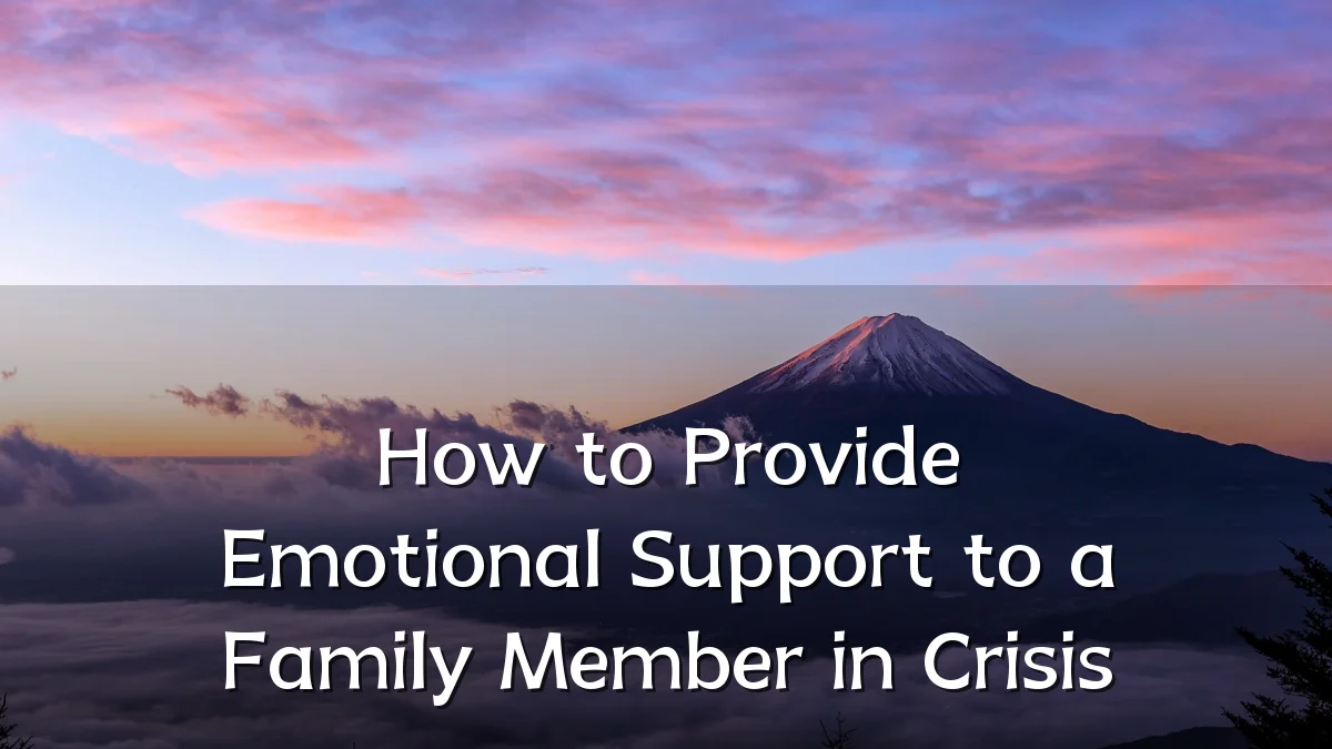 How to Provide Emotional Support to a Family Member in Crisis