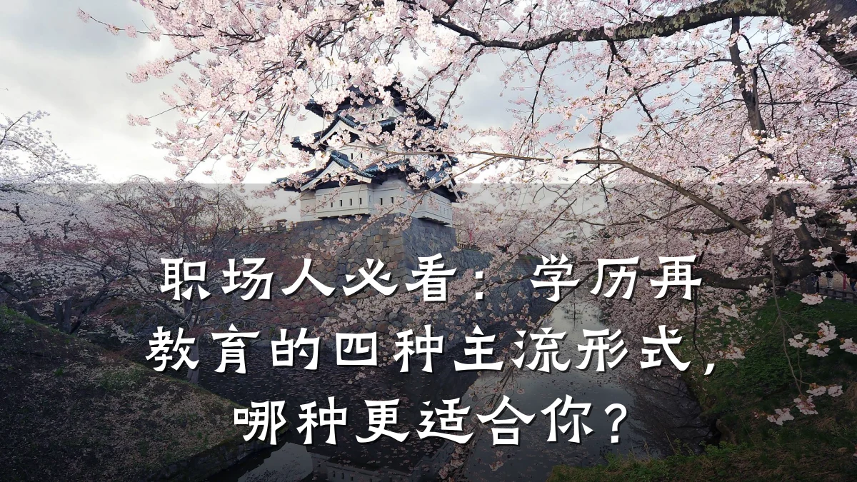 职场人必看:学历再教育的四种主流形式,哪种更适合你?
